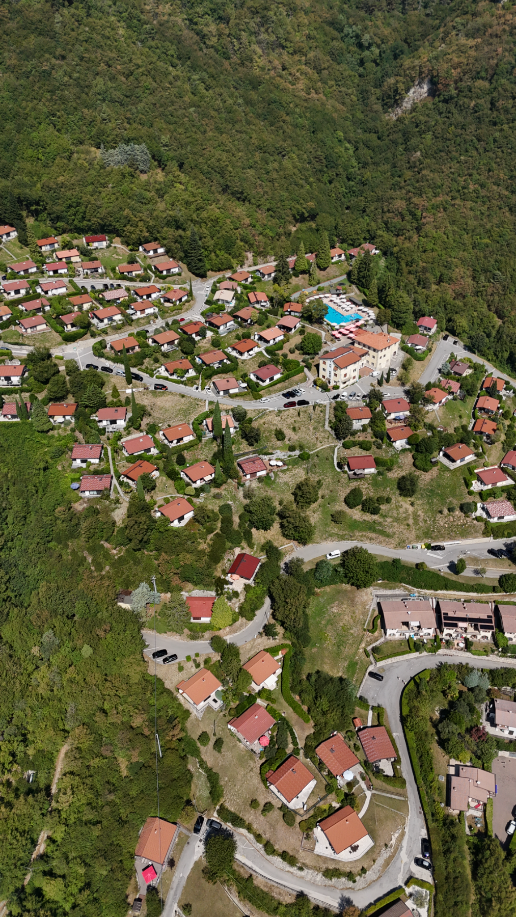The holiday park on the mountainside