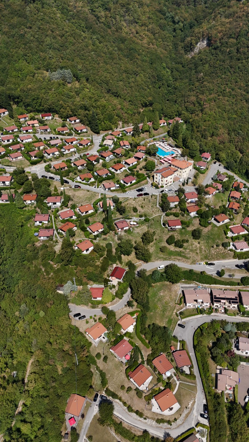 The holiday park on the mountainside